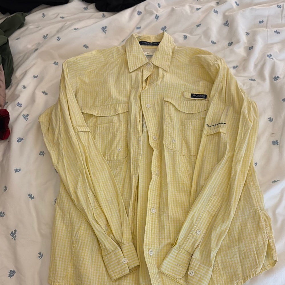 Columbia Yellow Gingham Shirt